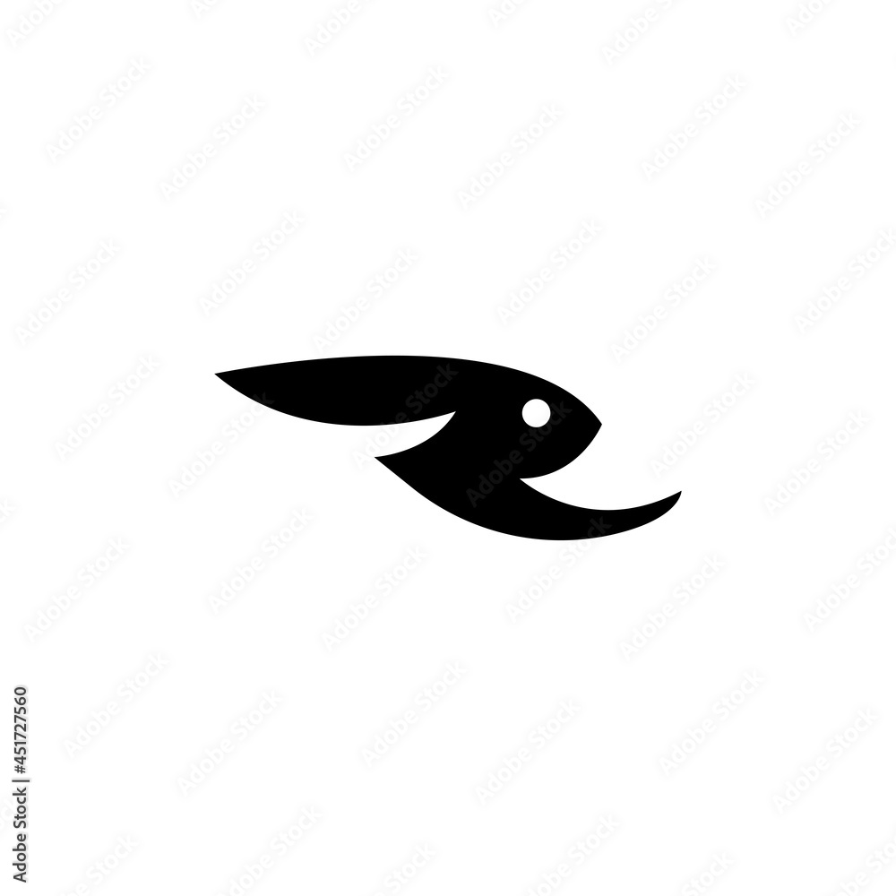 Leter r rabbit head great for pet logos and icons Leter r rabbit head great for pet logos and icons