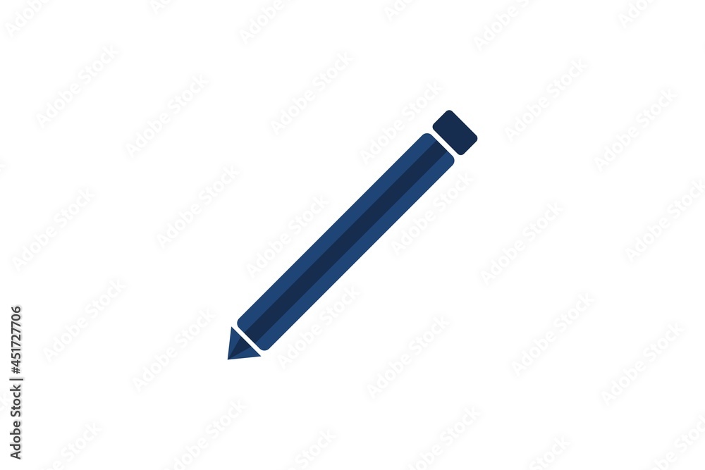 Icon Pencil Blue Color Style Icon Pencil Blue Color Style