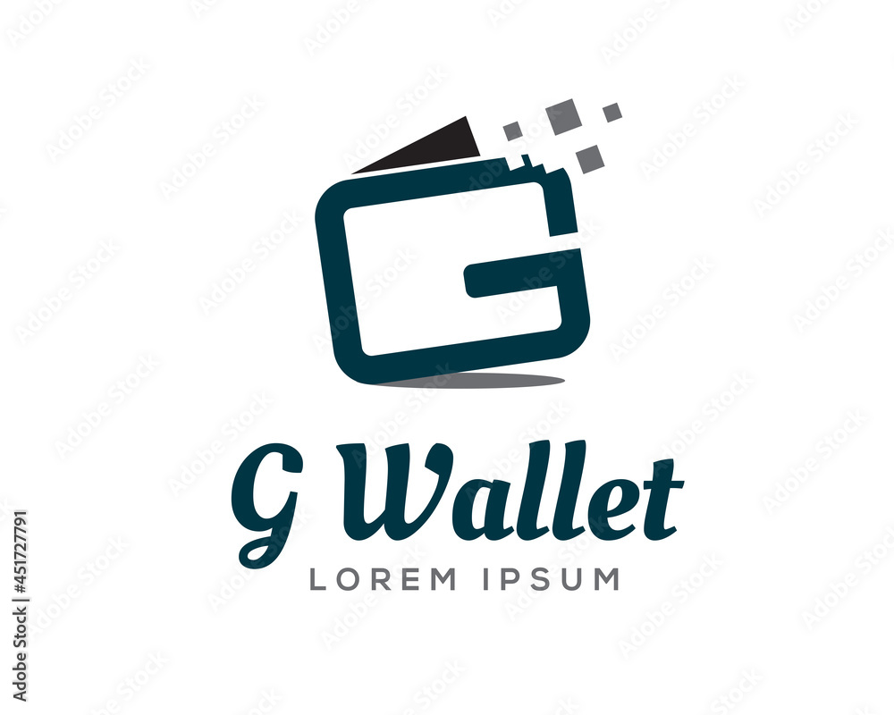 digital G initial wallet logo template illustration digital G initial wallet logo template illustration
