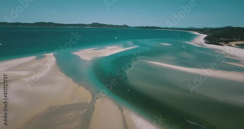 Drone footage from whitehaven beach, Australia