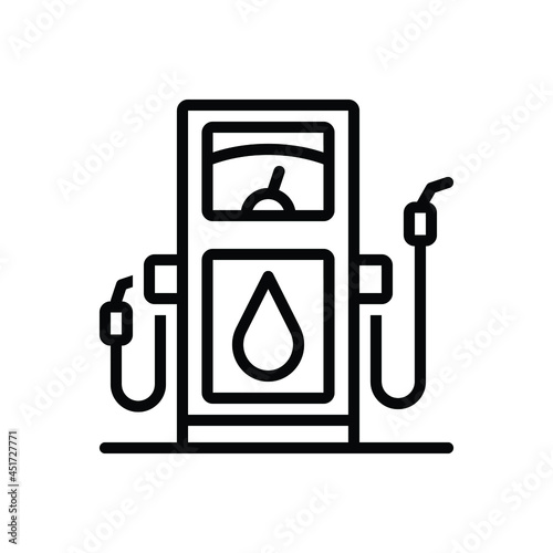 Black line icon for diesel