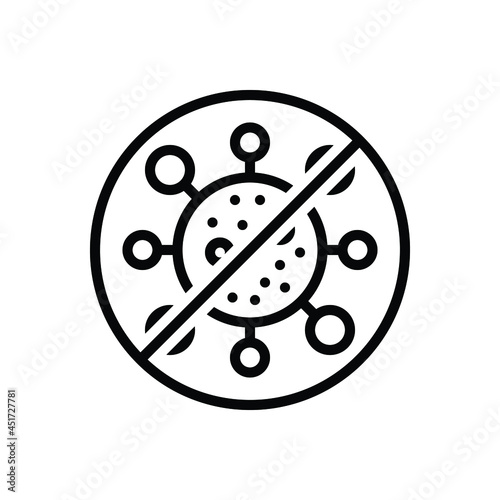 Black line icon for elimination