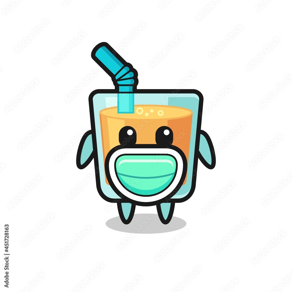 cute orange juice cartoon wearing a mask cute orange juice cartoon wearing a mask