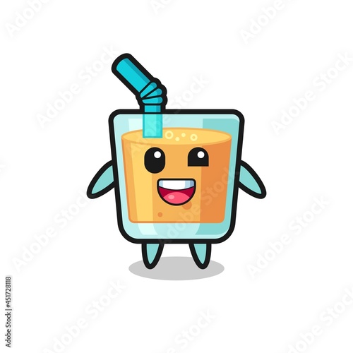 illustration of an orange juice character with awkward poses