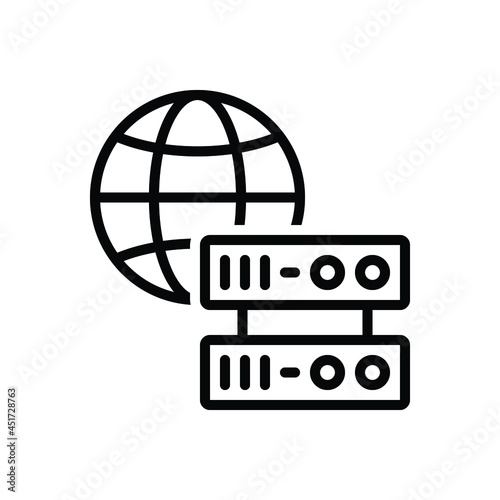 Black line icon for proxy
