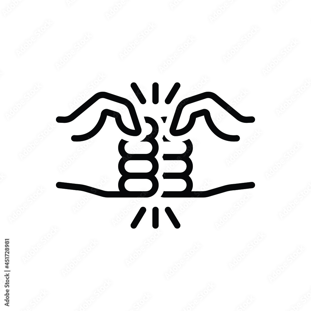 Obraz premium Black line icon for versus