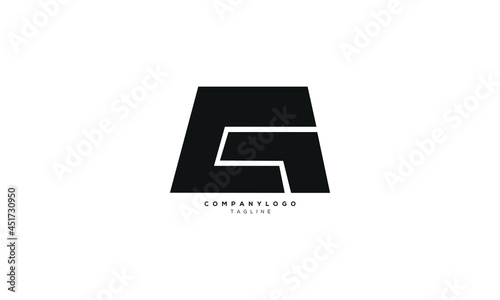 CG, GC, Abstract initial monogram letter alphabet logo design