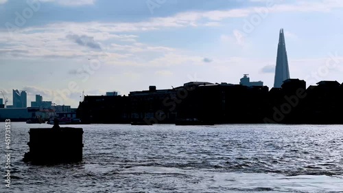 View towards the Shard from Rotherhithe, London photo