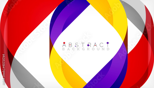 Abstract square shape with overlapping waves, minimal geometric background. Vector Illustration For Wallpaper, Banner, Background, Landing Page