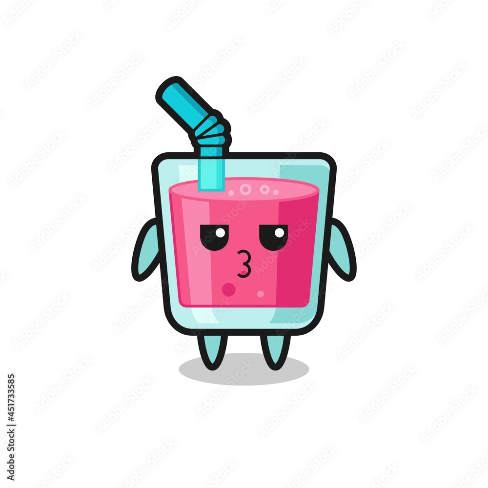 the bored expression of cute strawberry juice characters the bored expression of cute strawberry juice characters