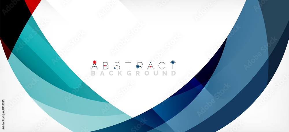 Fototapeta premium Geometric abstract background. Circle created with overlapping color shapes. Vector Illustration For Wallpaper, Banner, Background, Landing Page