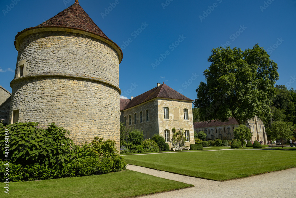 The Fontenay Abbey on the town of Montbard The Fontenay Abbey on the town of Montbard