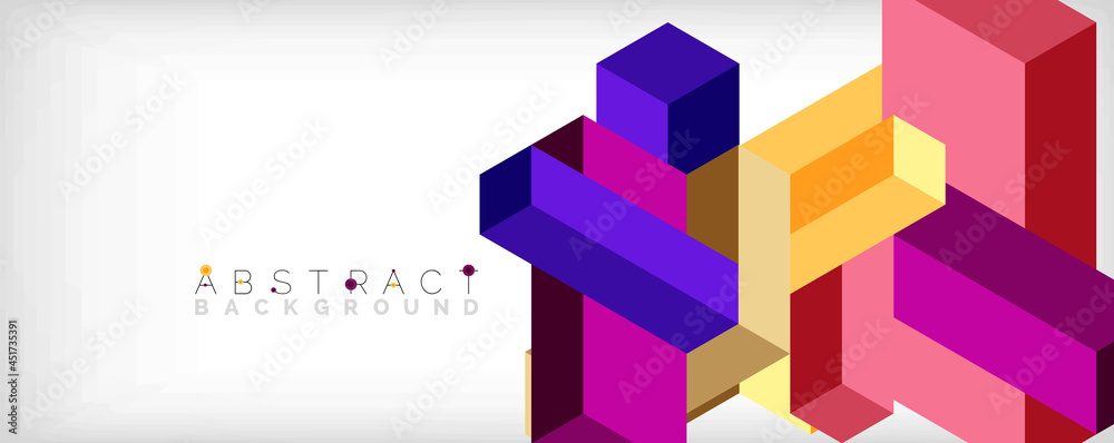 Abstract background. 3d cubes, cubic elements and blocks. Techno or business concept for wallpaper, banner, background, landing page Abstract background. 3d cubes, cubic elements and blocks. Techno or business concept for wallpaper, banner, background, landing page