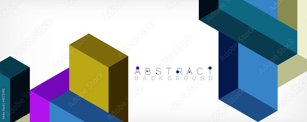 Abstract background. 3d cubes, cubic elements and blocks. Techno or business concept for wallpaper, banner, background, landing page Abstract background. 3d cubes, cubic elements and blocks. Techno or business concept for wallpaper, banner, background, landing page