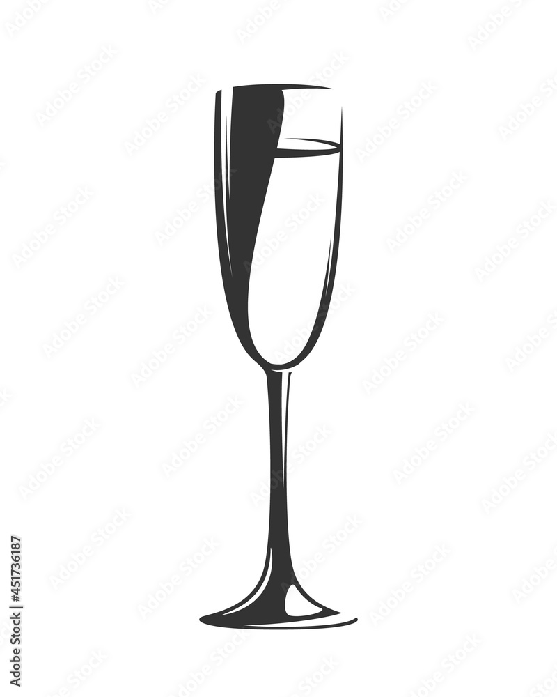 Wine glass isolated on white background. Vector illustration Wine glass isolated on white background. Vector illustration