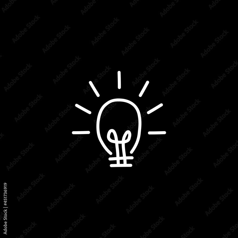 simple minimalist bulb logo template design. simple minimalist bulb logo template design.
