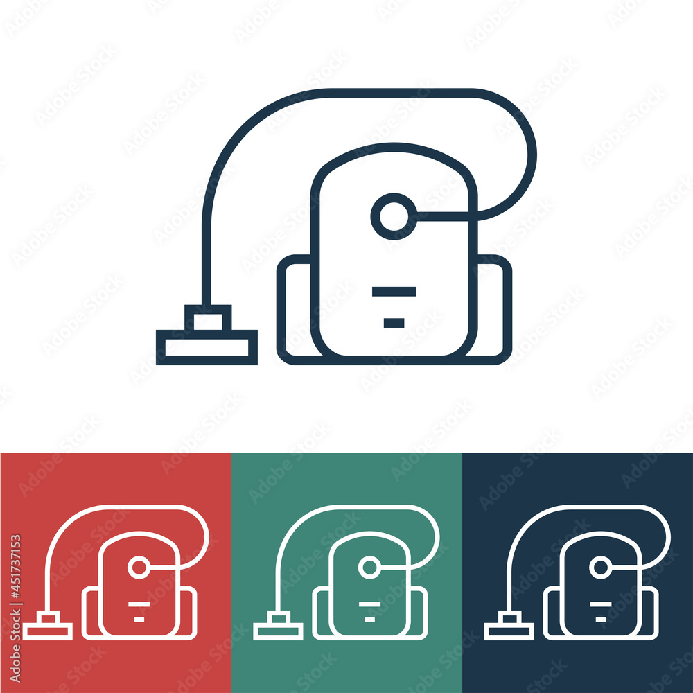Linear vector icon with vacuum cleaner Linear vector icon with vacuum cleaner