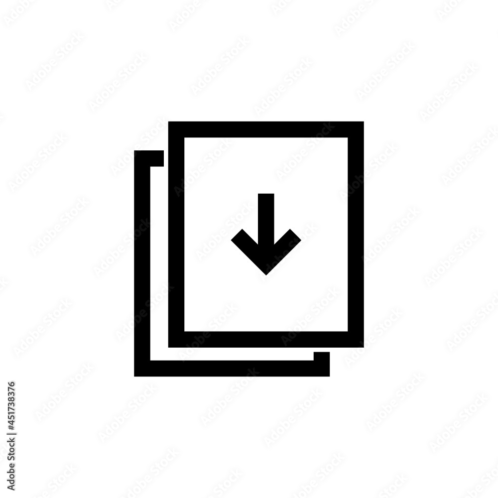 Download file icon isolated on white background Download file icon isolated on white background