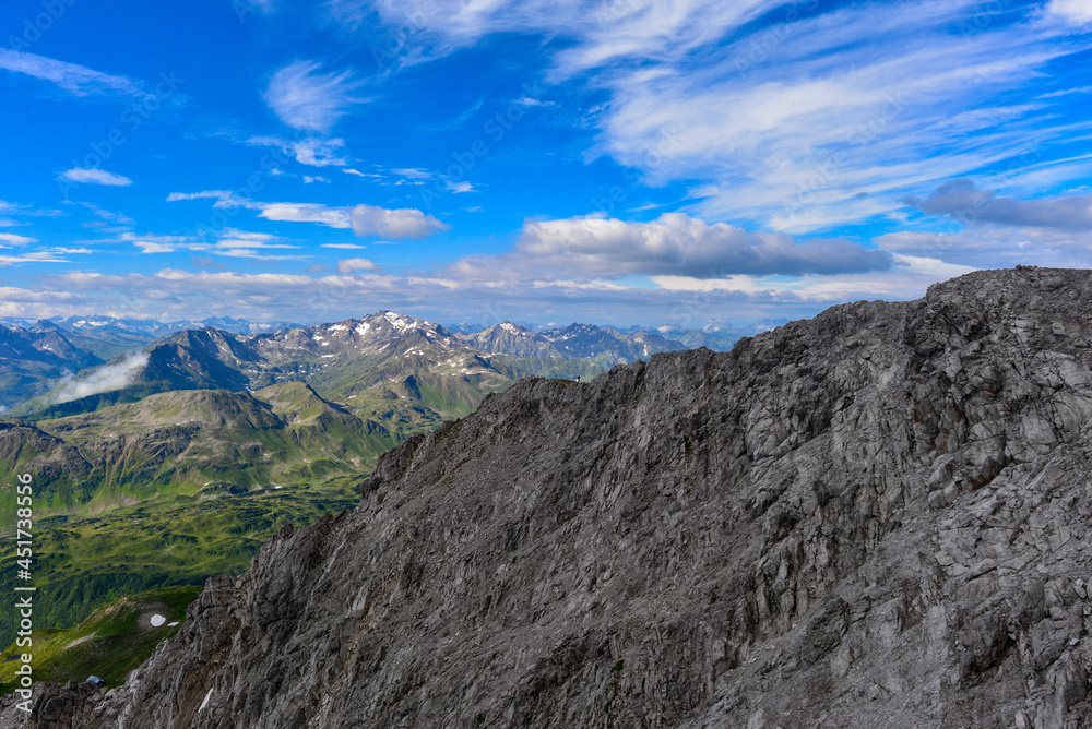 Fototapeta premium Valluga / Lechtaler Alpen in Tirol/Vorarlberg