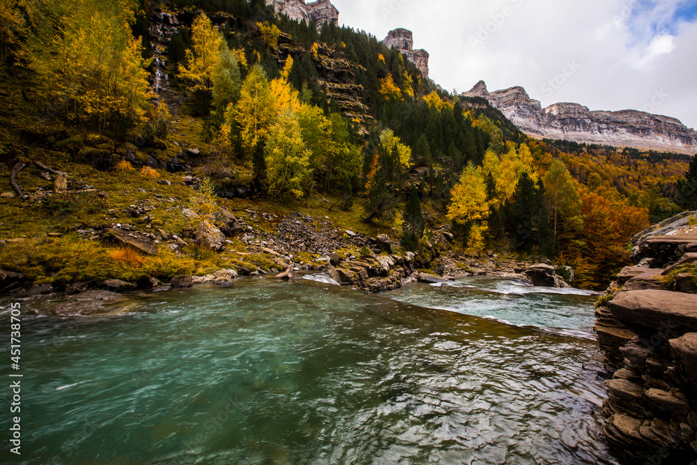 Autumn in Ordesa and Monte Perdido National Park, Spain Autumn in Ordesa and Monte Perdido National Park, Spain
