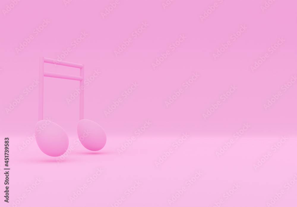 3d rendering musical notes with empty space 3d rendering musical notes with empty space