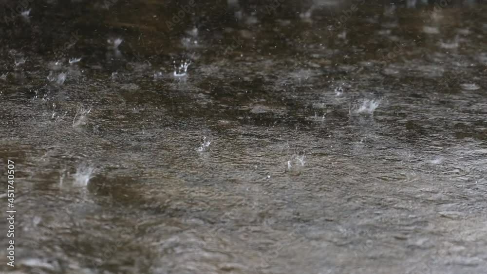 Heavy Rain. Stormy weather and torrential rain hits surface. Heavy Rain. Stormy weather and torrential rain hits surface.