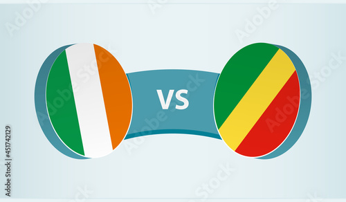 Ireland versus Congo, team sports competition concept. photo