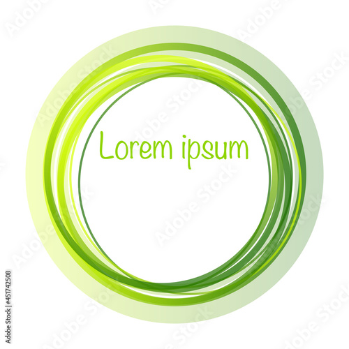 Circle green gradient abstract banner template