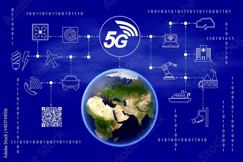 5G network in Europe, conceptual illustration photo