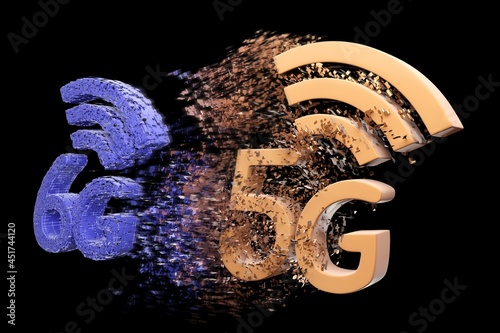 5G becoming 6G, conceptual illustration photo