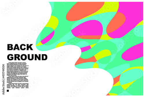 Design Vector Colorful For Banner Poster Magazine Social Media With Geometry and Curvy Pattern