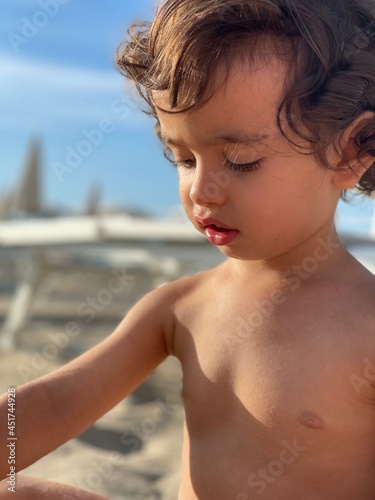 child on the beach