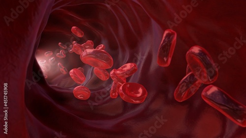 Red blood cells, illustration photo