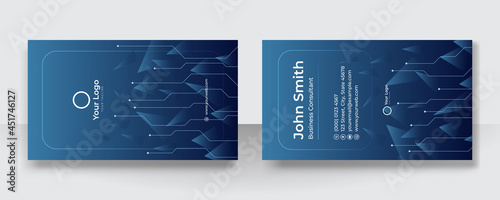 Business card design template with technology and game concept. Tech Background Business Book Cover Design Template