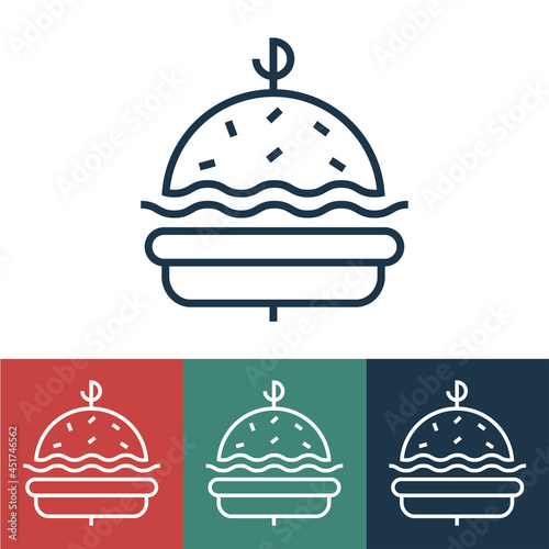 Linear vector icon with burger