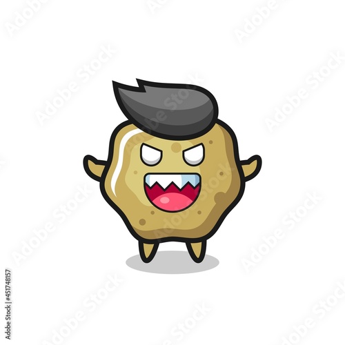 illustration of evil loose stools mascot character