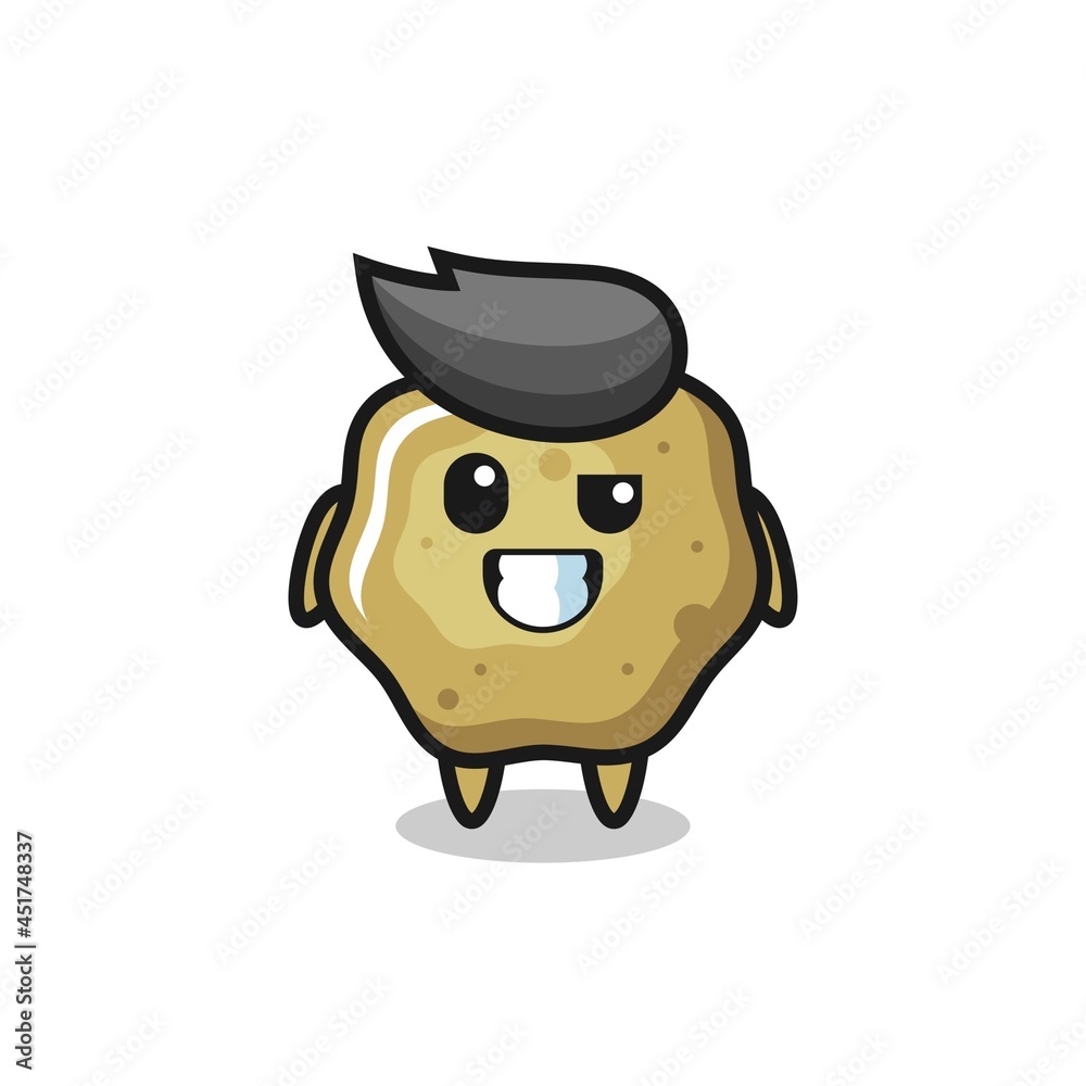 cute loose stools mascot with an optimistic face