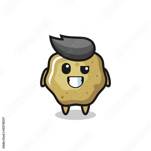 cute loose stools mascot with an optimistic face