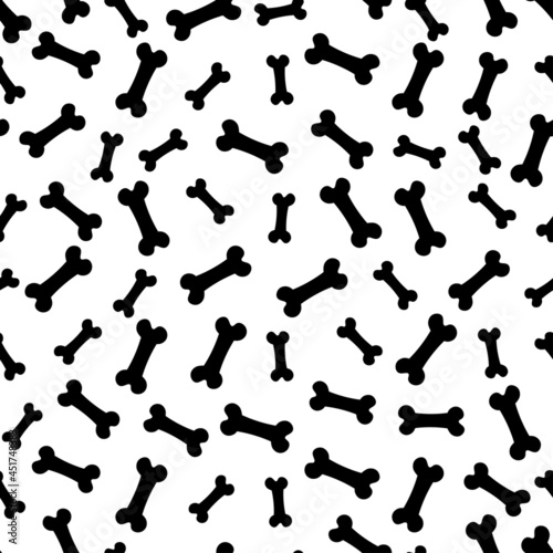 Seamless pattern with black bones. Cute and childish design for fabric  textile  wallpaper  bedding  swaddles or gender-neutral apparel.