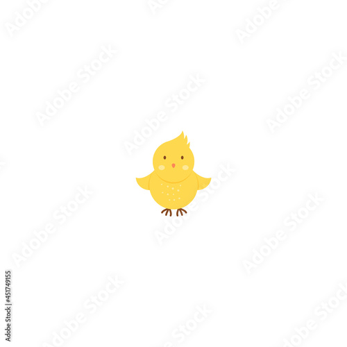 Character funny chickens. Children's illustration. Cheerful character for children's illustration.