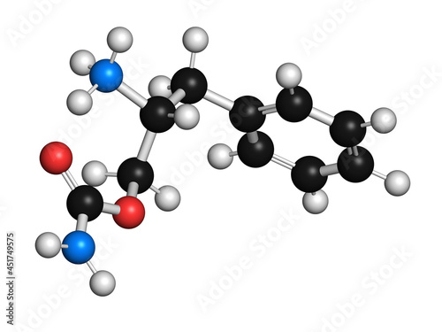 Solriamfetol drug molecule, illustration photo