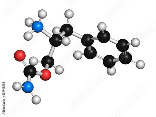 Solriamfetol drug molecule, illustration