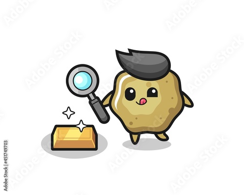 loose stools character is checking the authenticity of the gold bullion