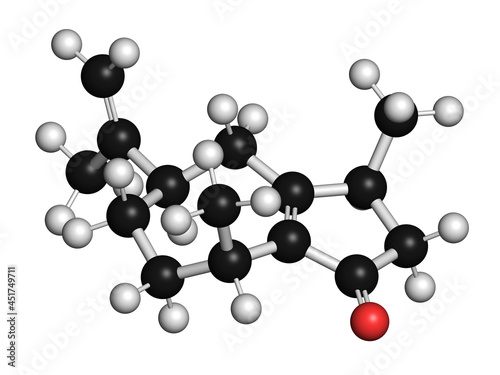 Rotundone peppery taste molecule, illustration photo