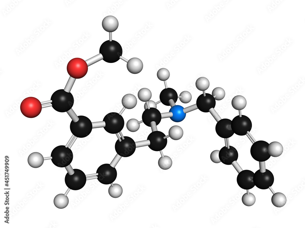 PRL-8-53 nootropic research chemical molecule, illustration PRL-8-53 nootropic research chemical molecule, illustration