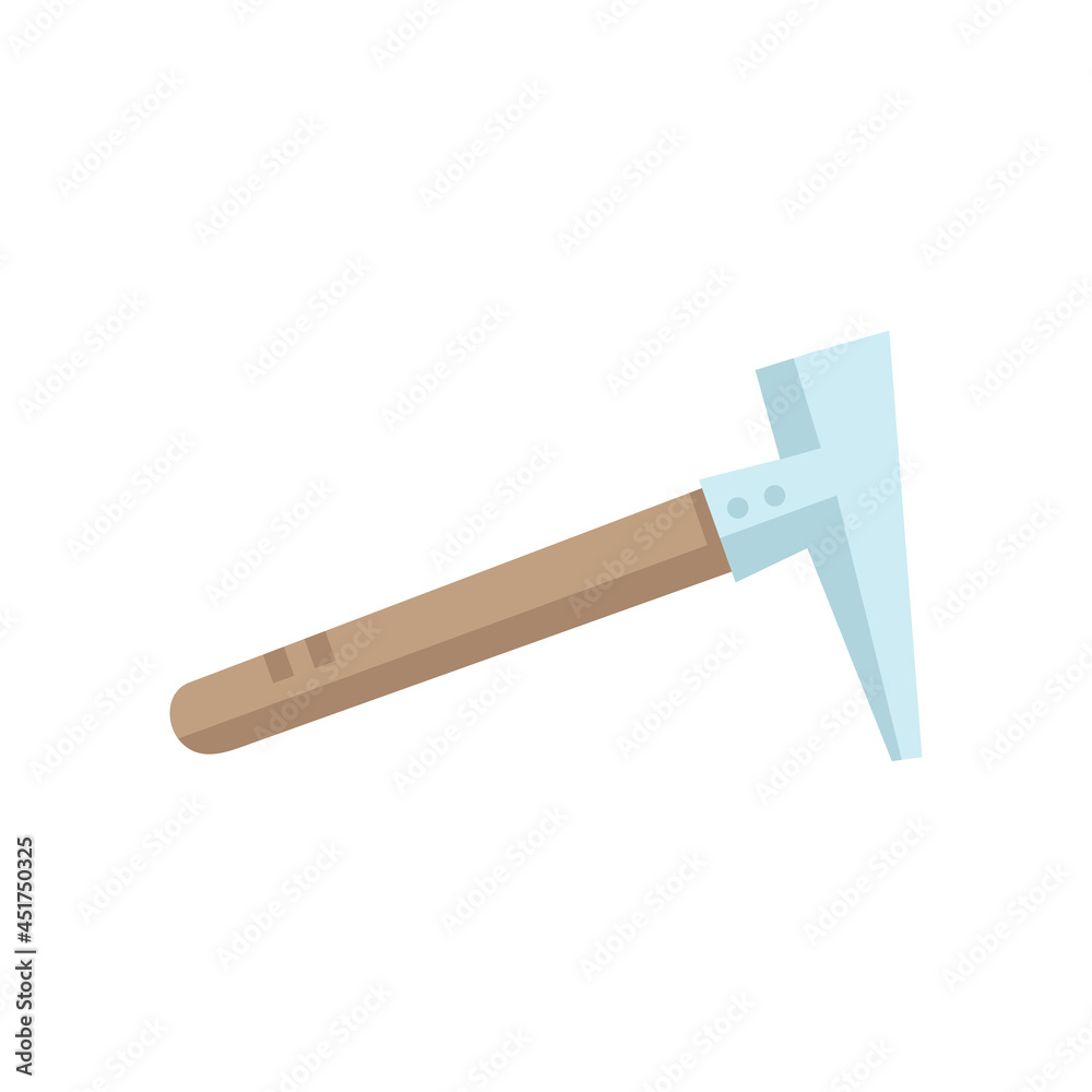 pickaxe hoe flat icon