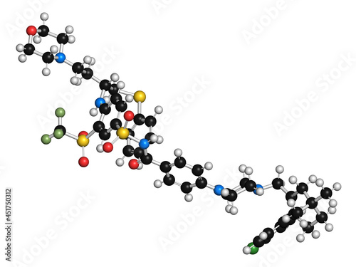 Navitoclax drug molecule, illustration photo