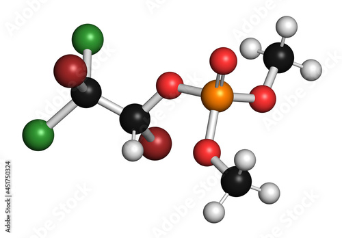 Naled insecticide molecule, illustration photo