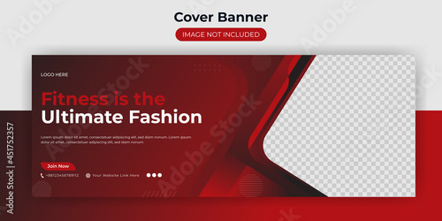 Social banners for sports, jogging, gym facebook cover template