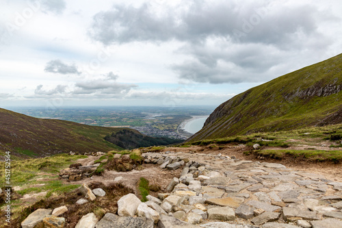 View from Slieve Donard Mountain in County Down, Nprthern Ireland photo
